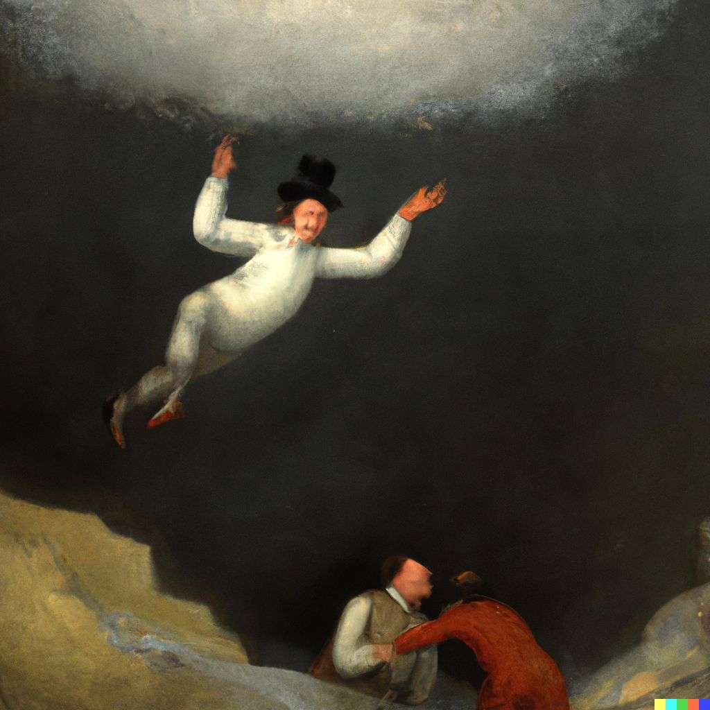 the discovery of gravity, painting by Francisco de Goya
